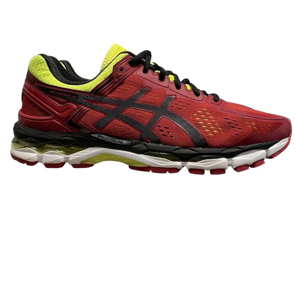 Asics Gel Kayano 22 Red Pepper Black Flash Yellow Shoes T547N-2490 Size 10